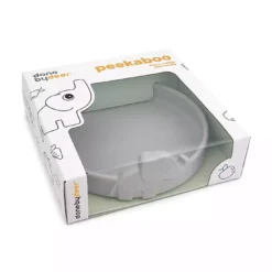 Silikon-Teller Peekaboo Elphee Grau