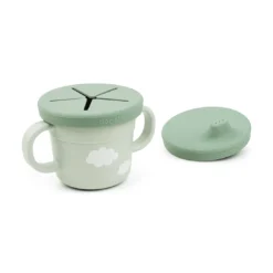 Snack- & Trinkbecher-Set Croco Grün
