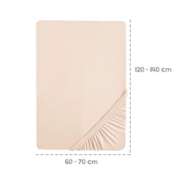 Spannbettlaken Frosty Almond 70 x 140 cm