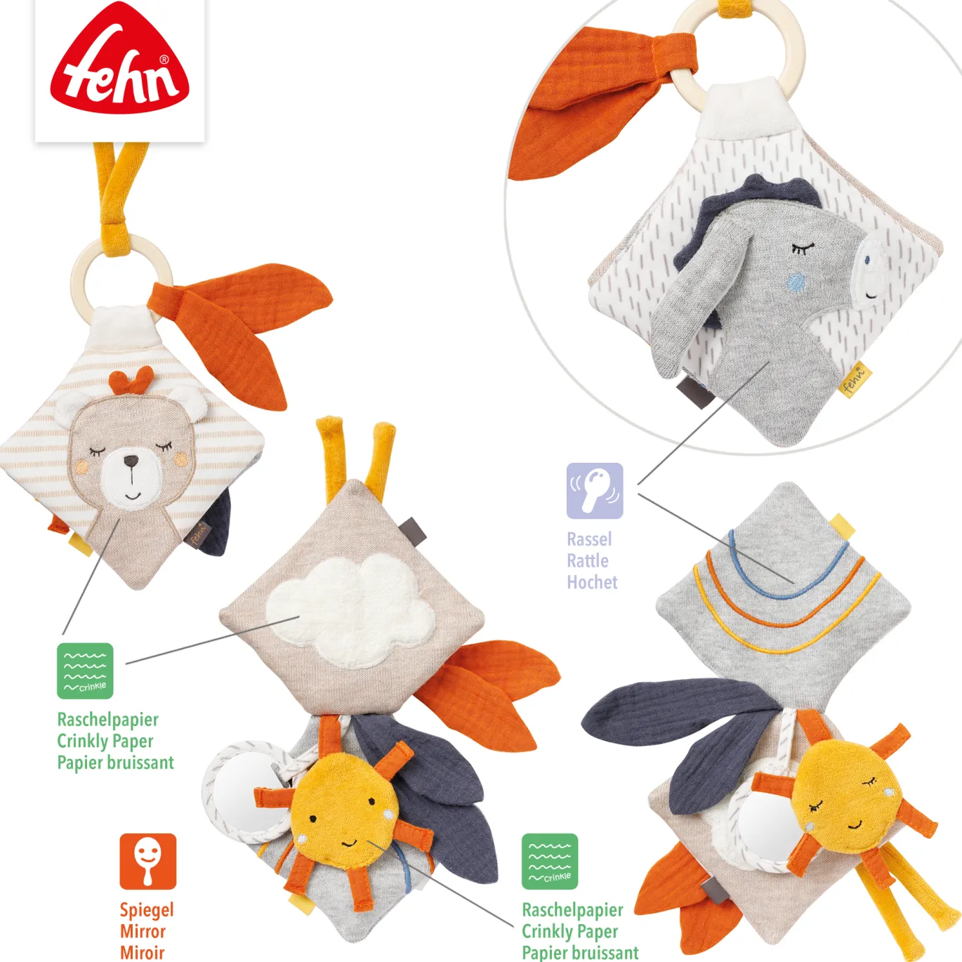 Stoffbuch Esel & Teddy