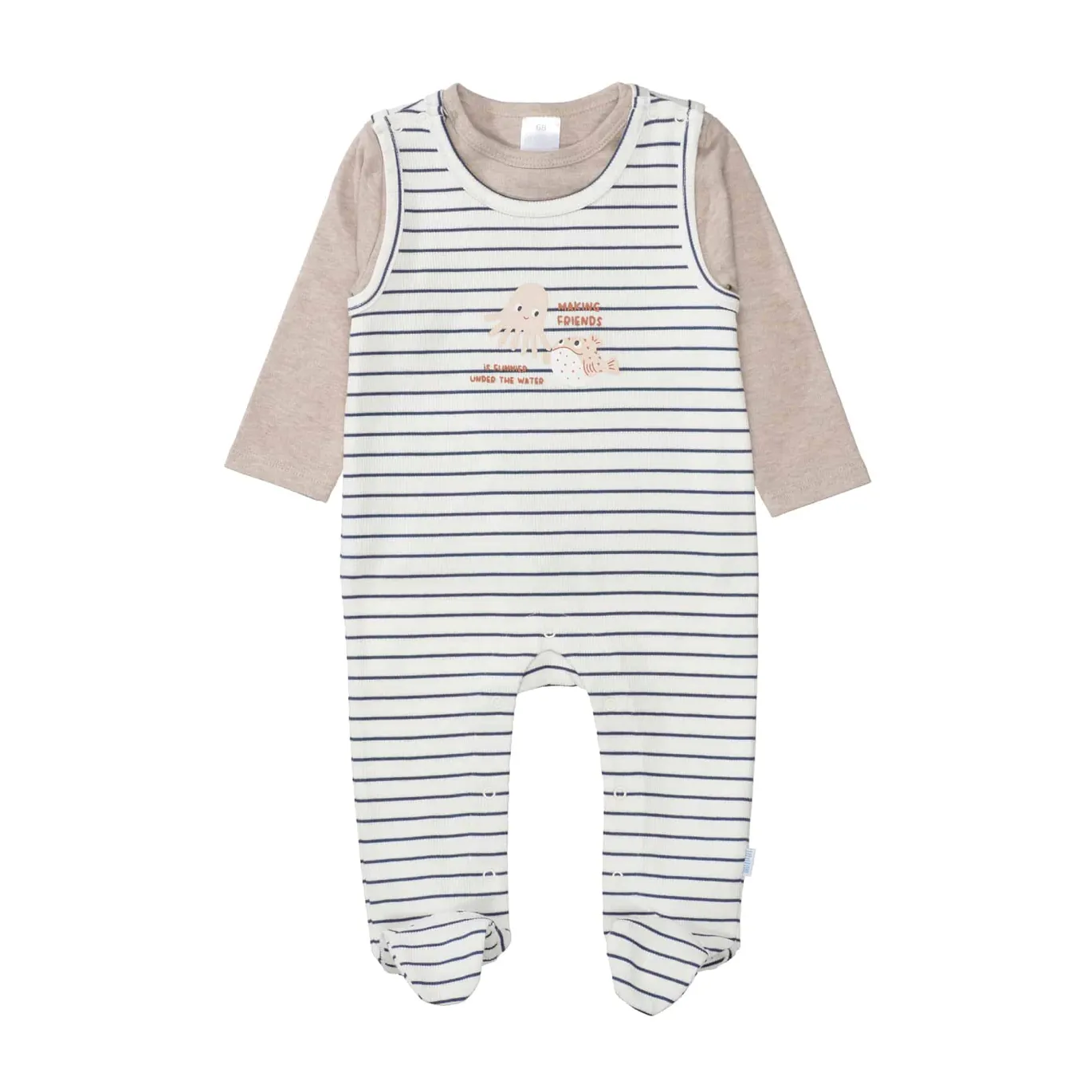 Strampler-Set Fische