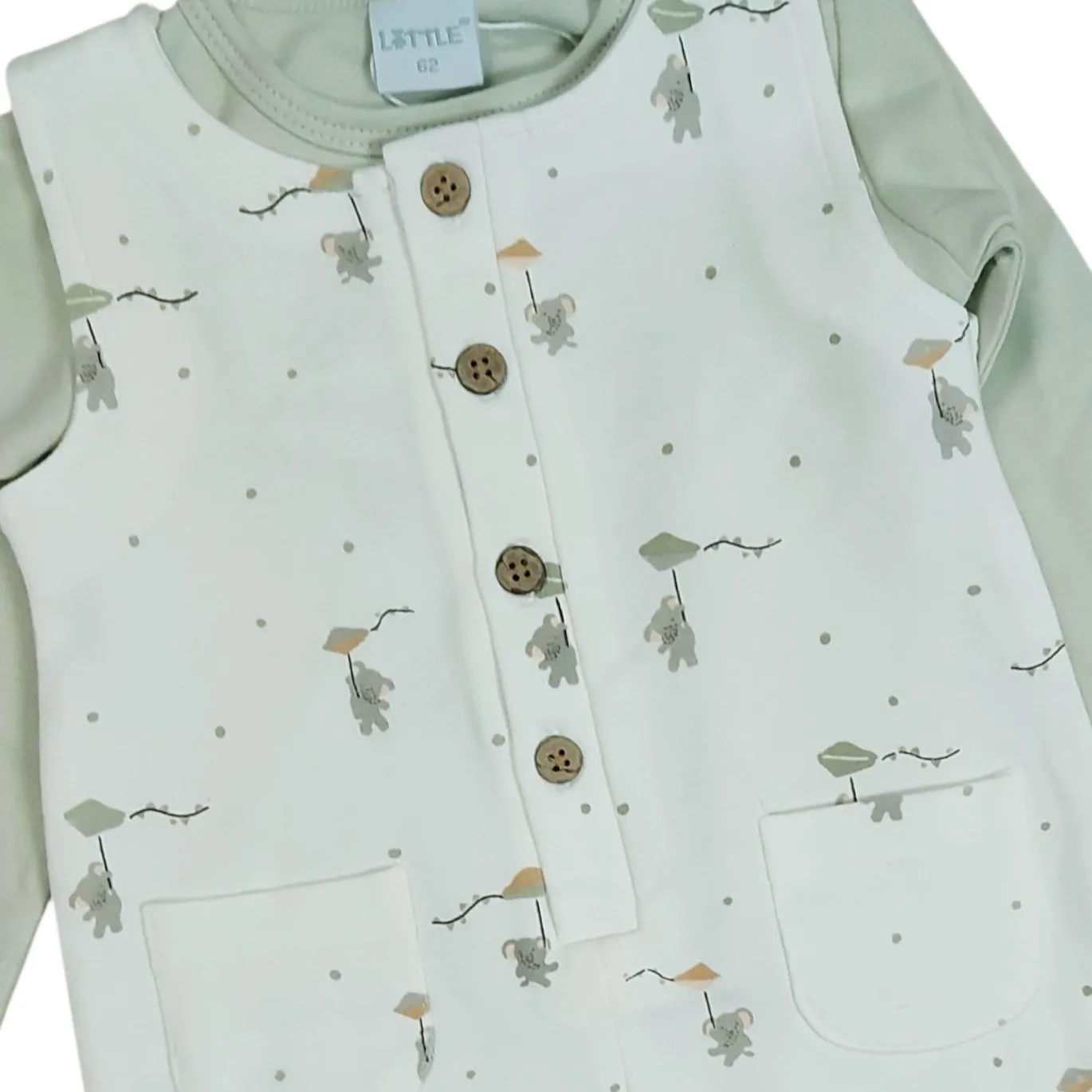 Strampler-Set Flying Elephants
