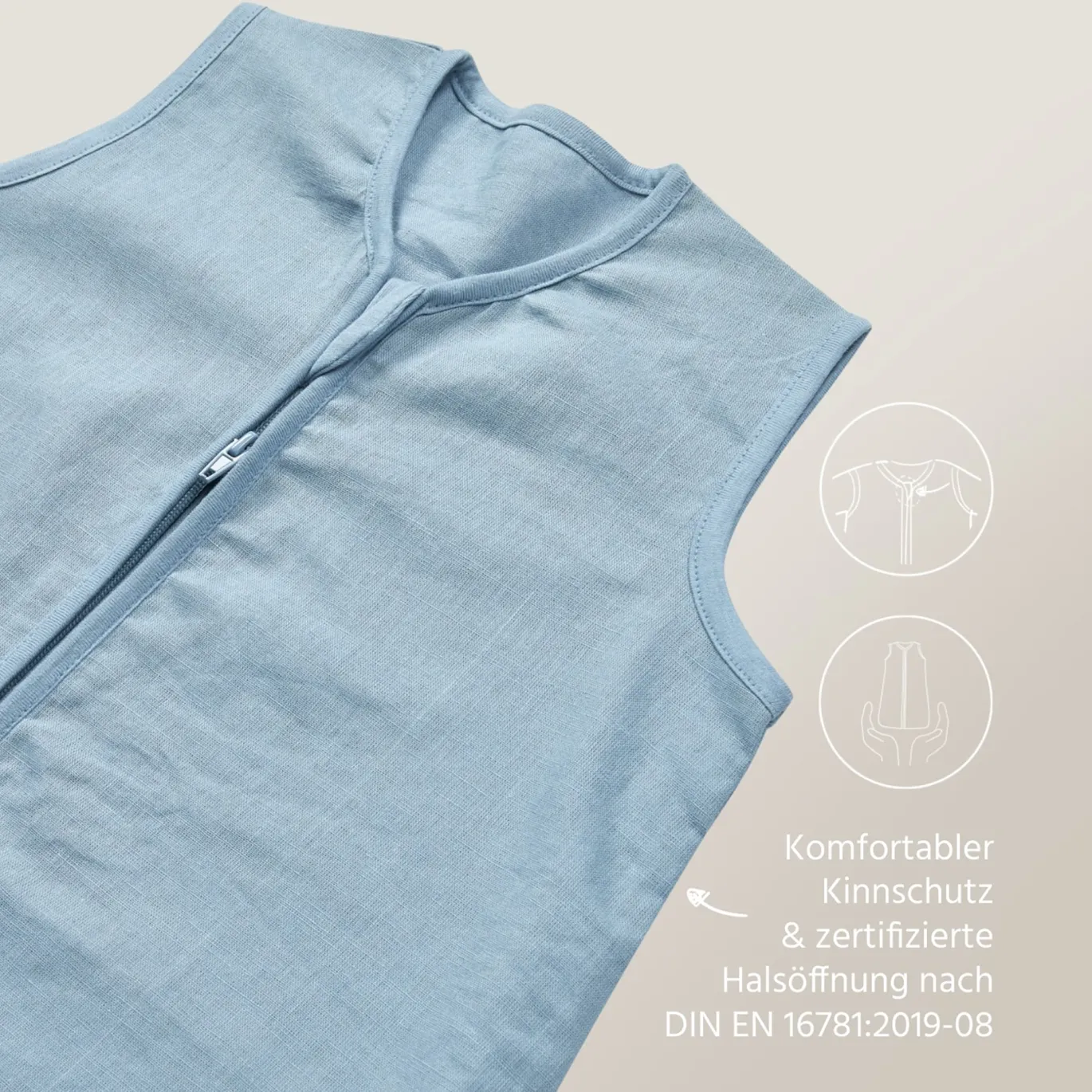 Studio Schlafsack Leinen Jeans Blue 60cm
