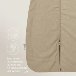 Studio Schlafsack Leinen Taupe 60cm