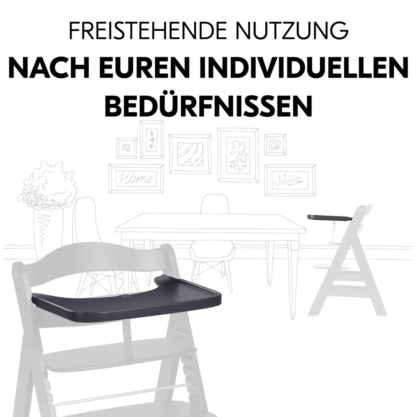 Tablett Alpha Dark Grey