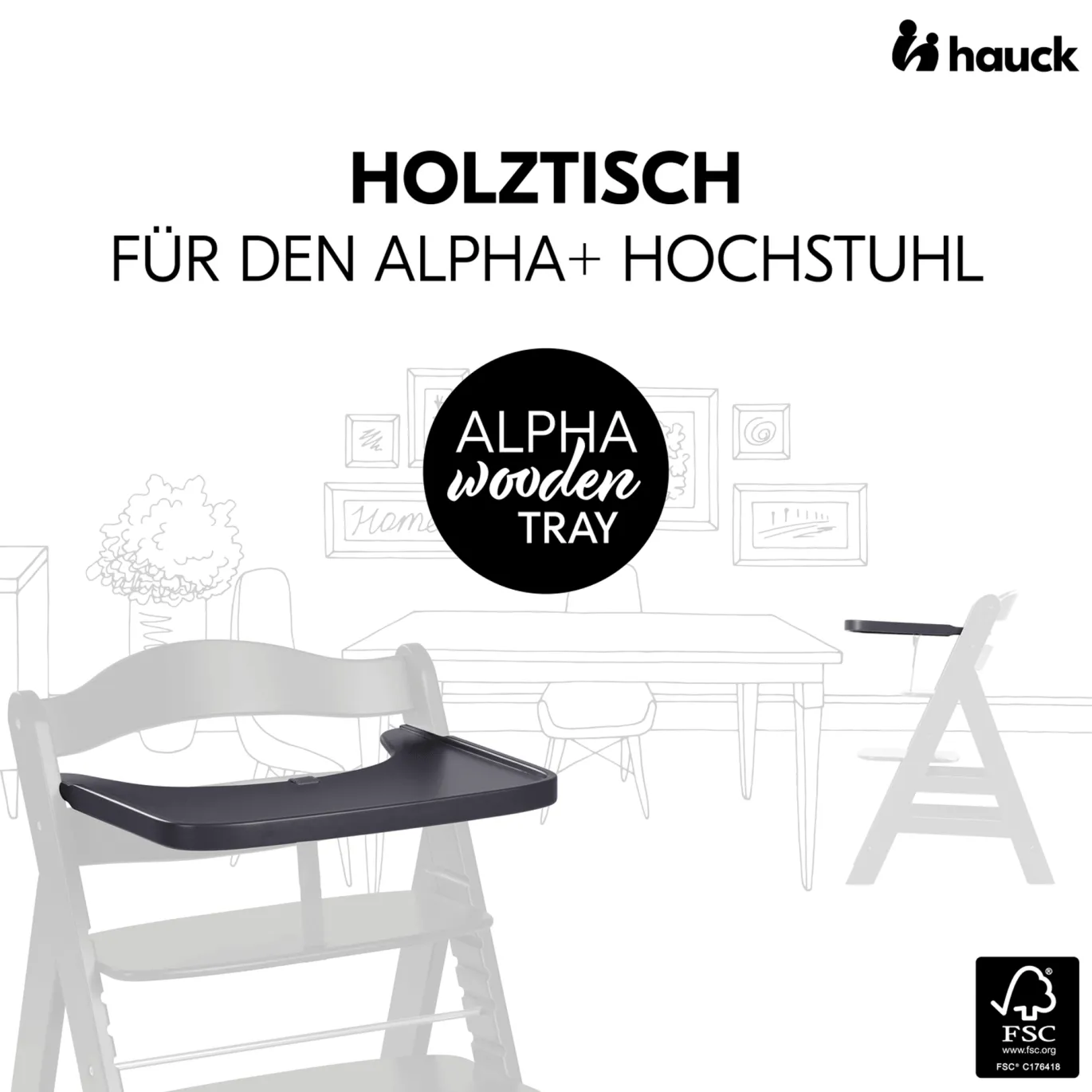 Tablett Alpha Dark Grey