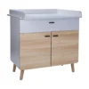 2-teiliges Spar-Set Babyzimmer Lovis mit Kommodenfüßen 92 cm für die schmale Wickelkommode