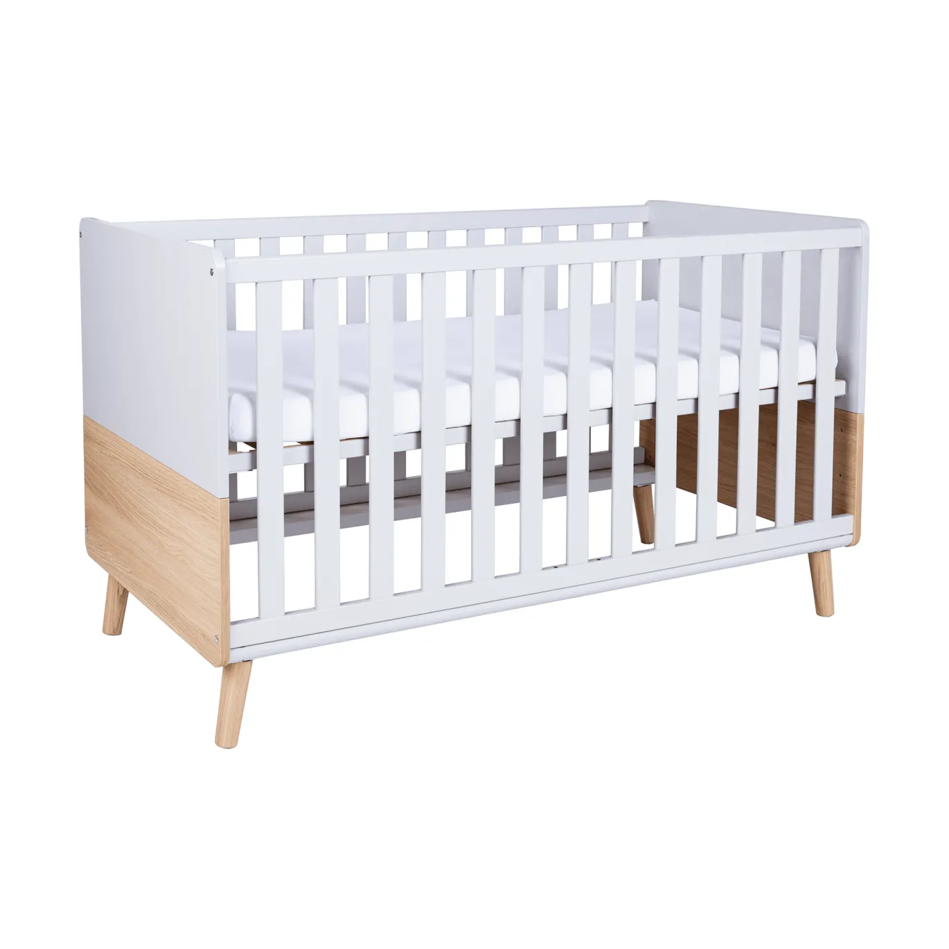 2-teiliges Spar-Set Babyzimmer Lovis mit Kommodenfüßen 92 cm für die schmale Wickelkommode