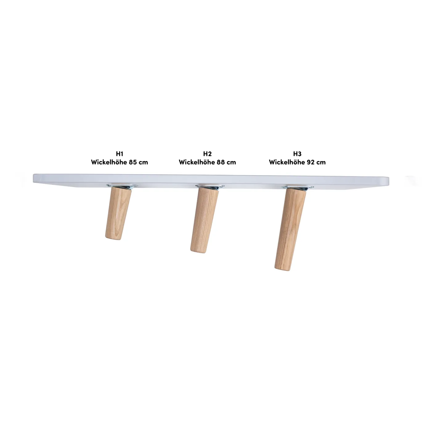2-teiliges Spar-Set Babyzimmer Lovis mit Kommodenfüßen 88cm für die schmale Wickelkommode