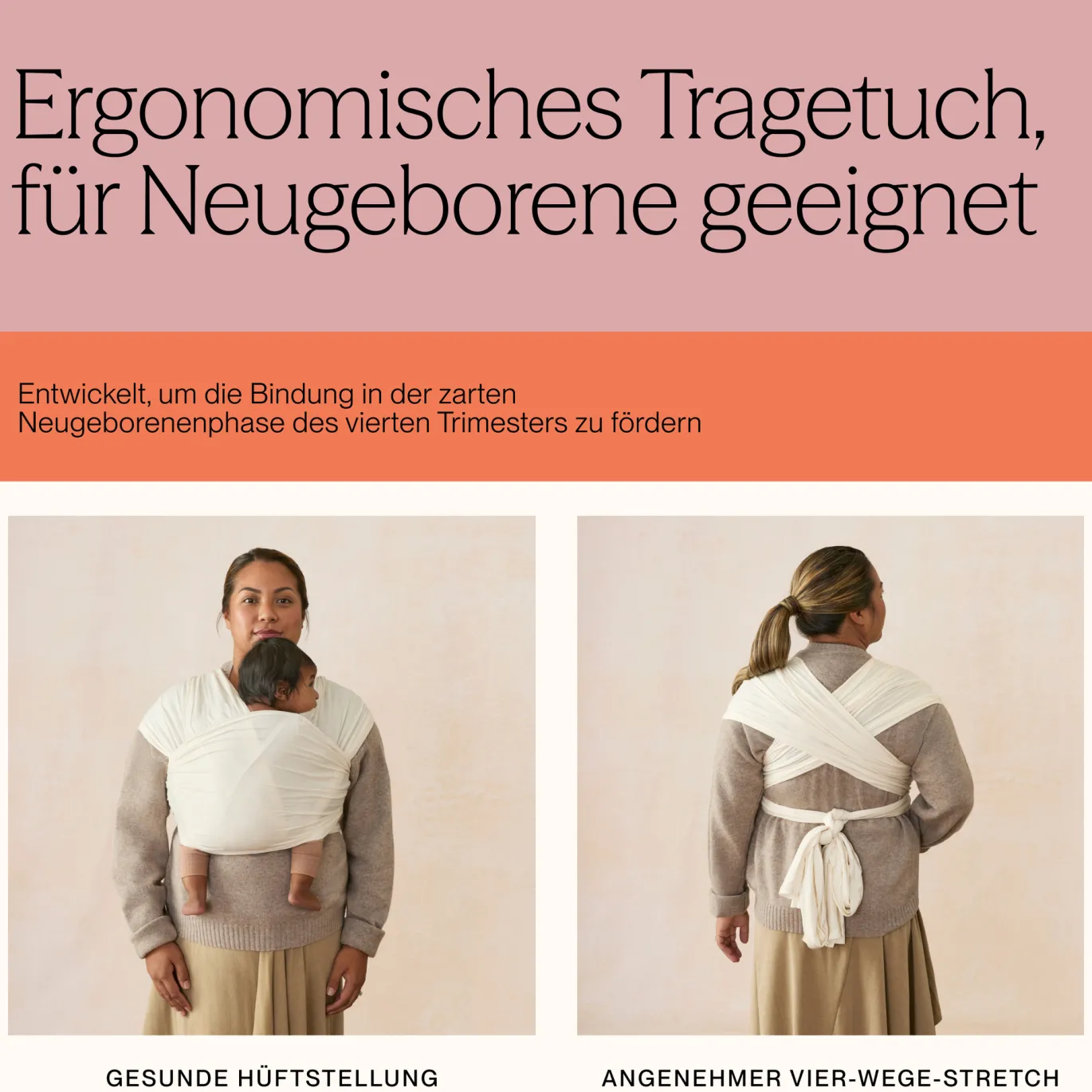 Tragetuch Aura Cream 100 % Tencel Lyocell