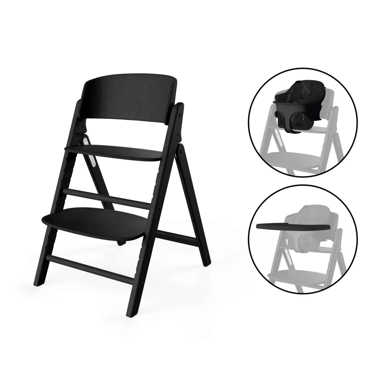 Treppenhochstuhl Click & Fold 3 in 1 Stunning black