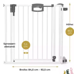Treppenschutzgitter Easylock Plus 84,5 - 92,5 cm