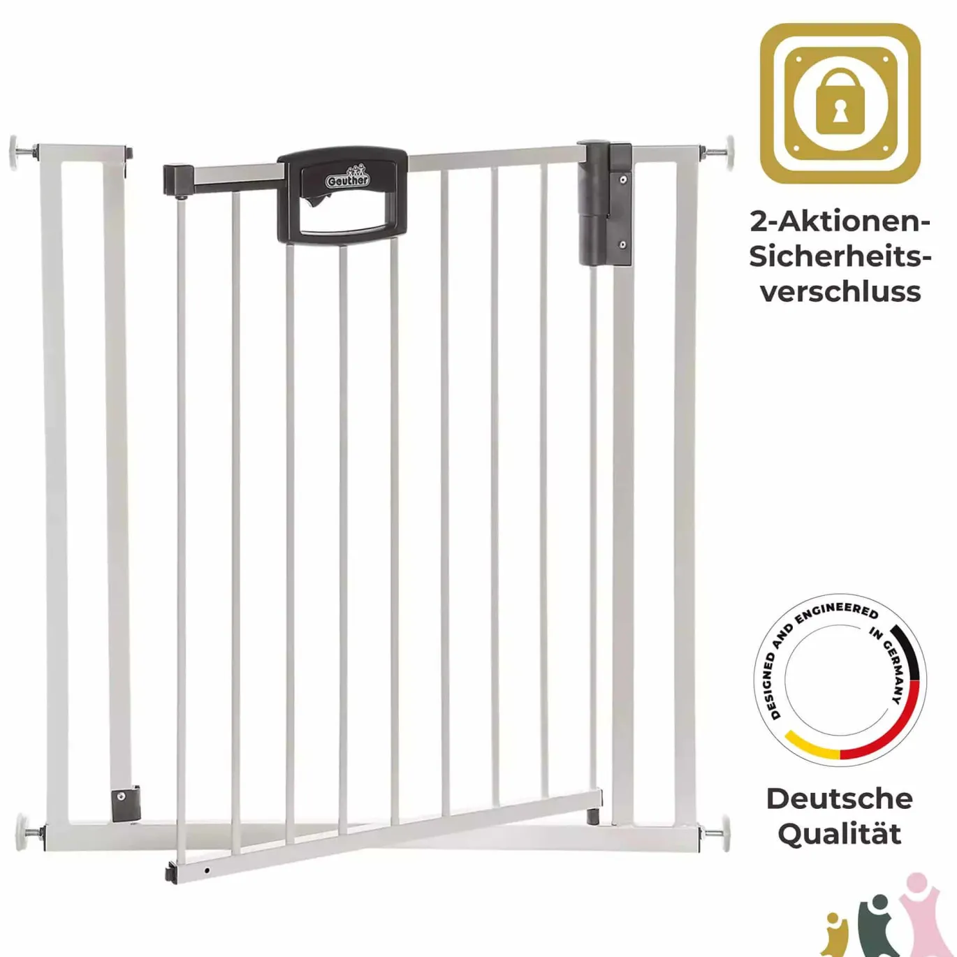 Treppenschutzgitter Easylock Plus 84,5 - 92,5 cm