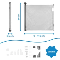 Treppenschutzgitter Safe & Roll ausziehbar