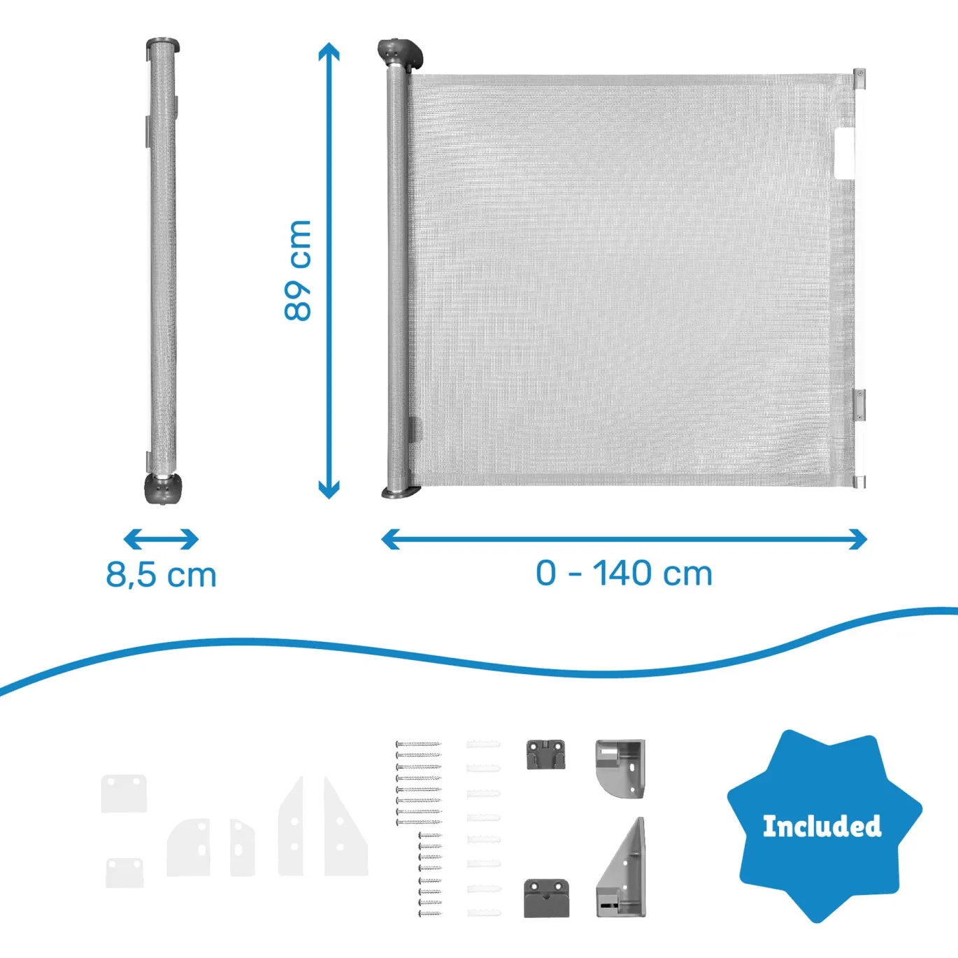 Treppenschutzgitter Safe & Roll ausziehbar
