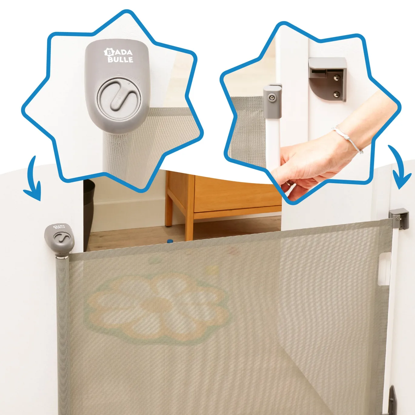 Treppenschutzgitter Safe & Roll ausziehbar