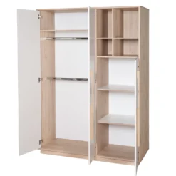 3-türiger Kleiderschrank Elva in Cashmere