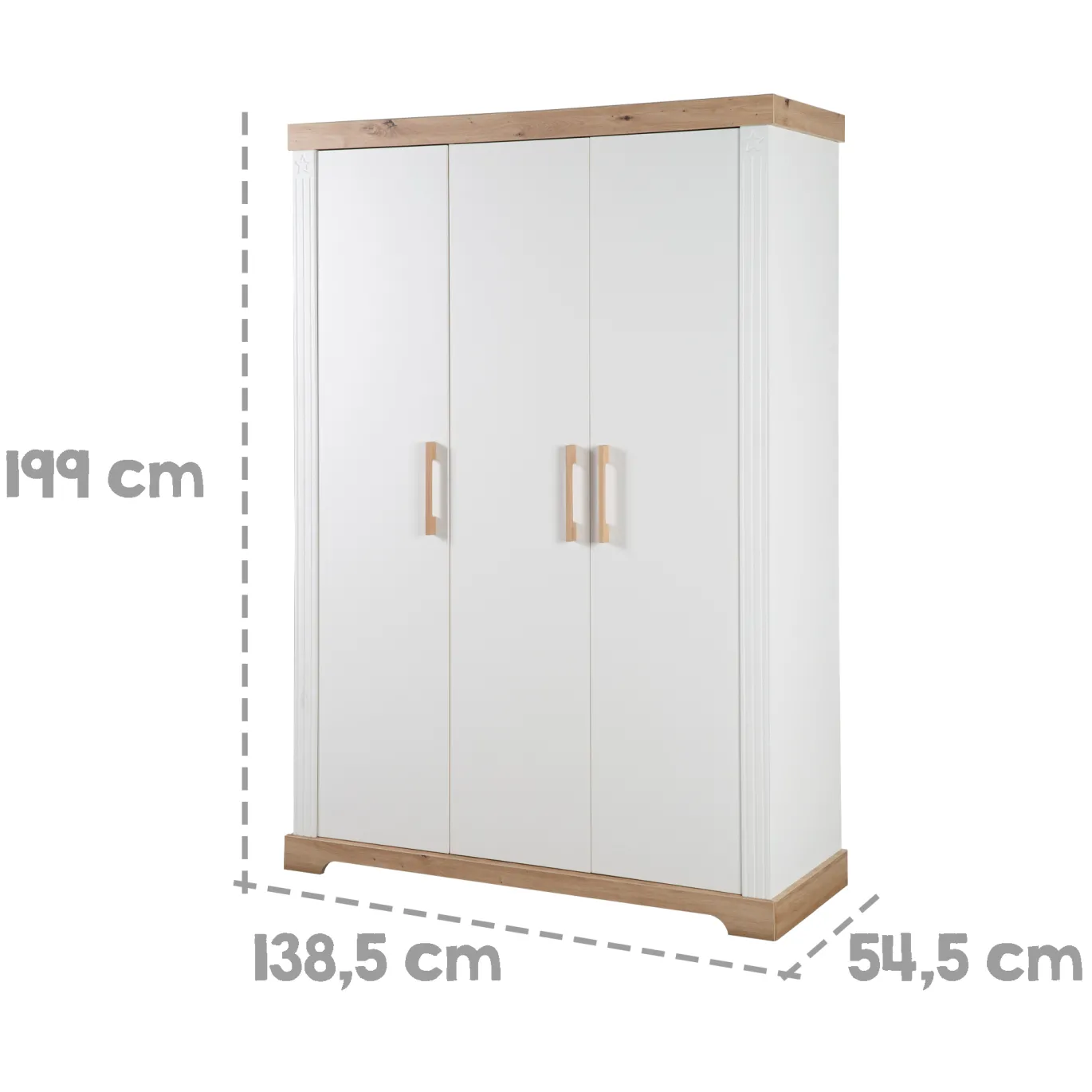 3-türiger Kleiderschrank Milan