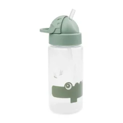 Trinkflasche mit Strohhalm Croco