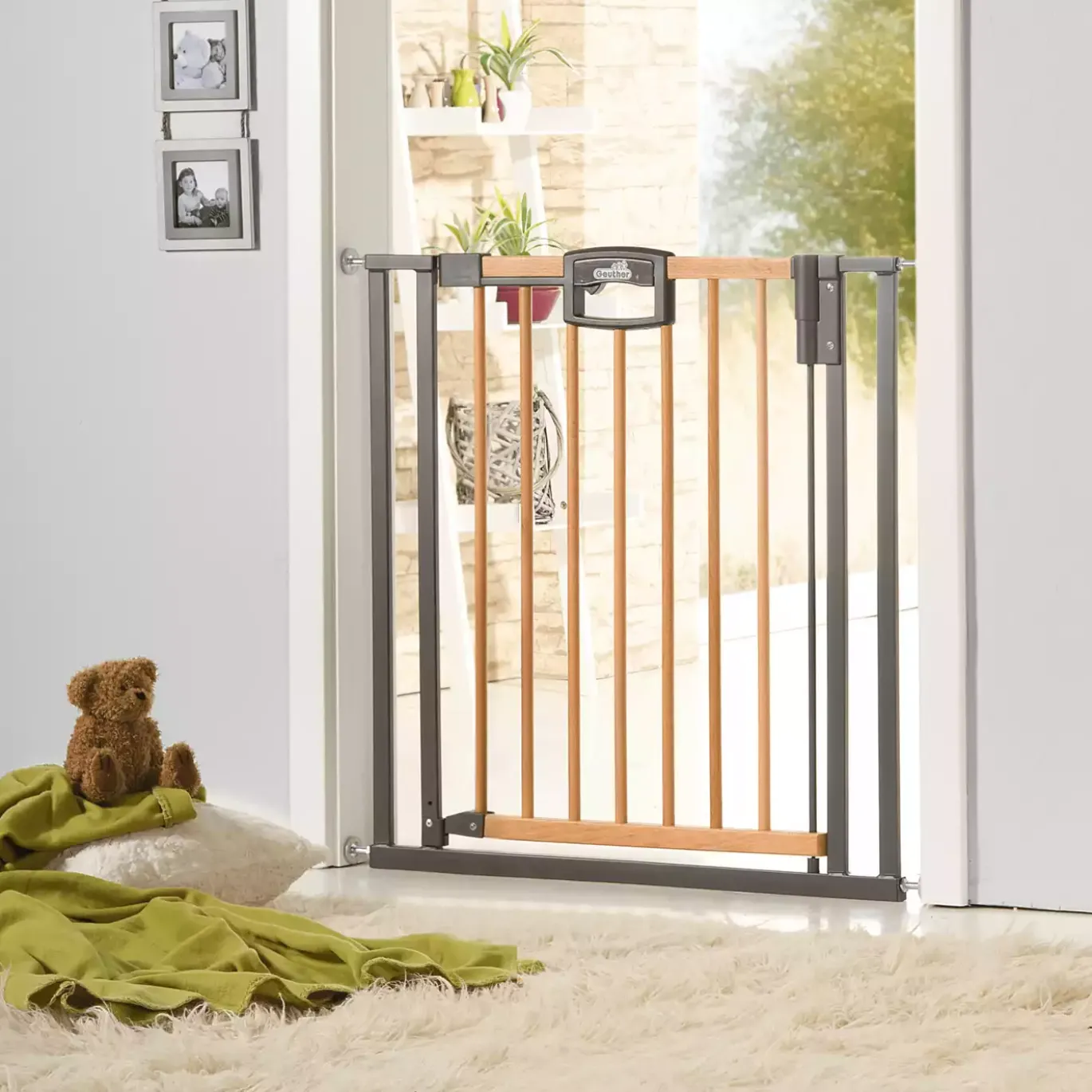 Türschutzgitter Easylock Wood Plus 68 - 76 cm