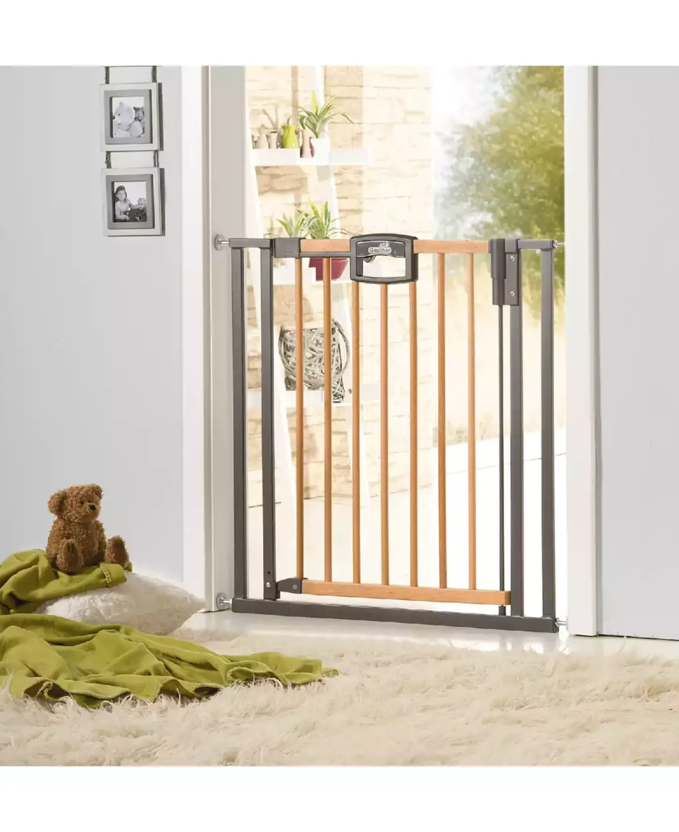 Türschutzgitter Easylock Wood Plus 68 - 76 cm