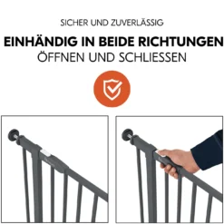 Tür- & Treppenschutzgitter Open N Stop 2 Dark Grey 75-80 cm