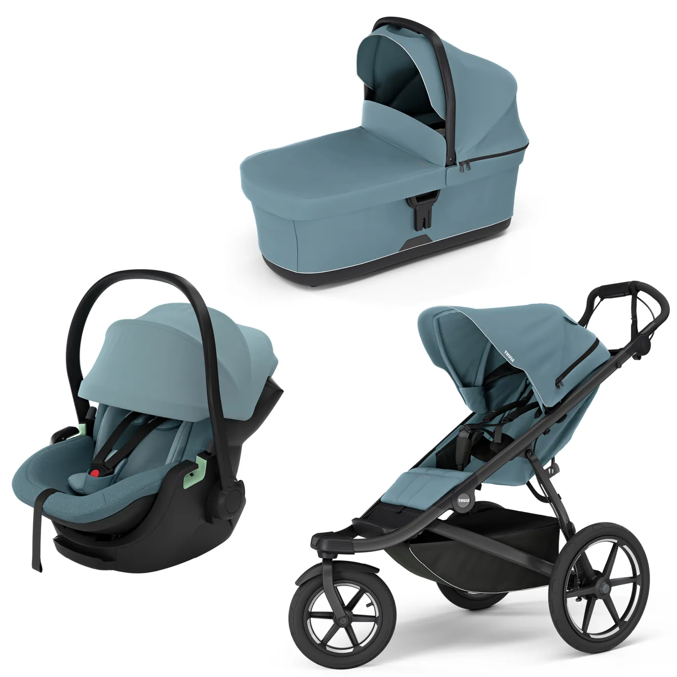 Urban Glide 3 Set Mid Blue mit Babyschale Maple