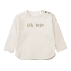 Waffelpiqué-Shirt Oh lala