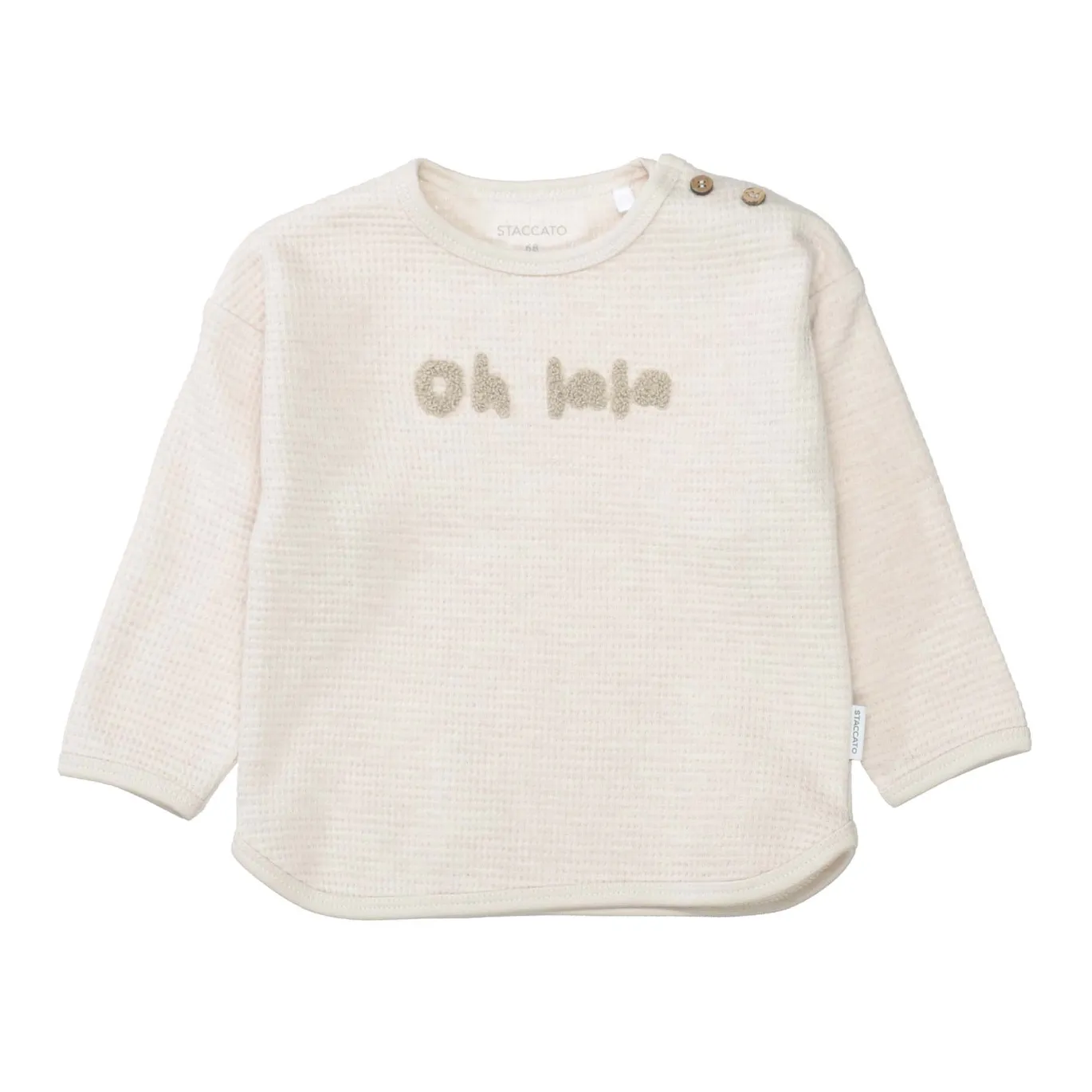 Waffelpiqué-Shirt Oh lala