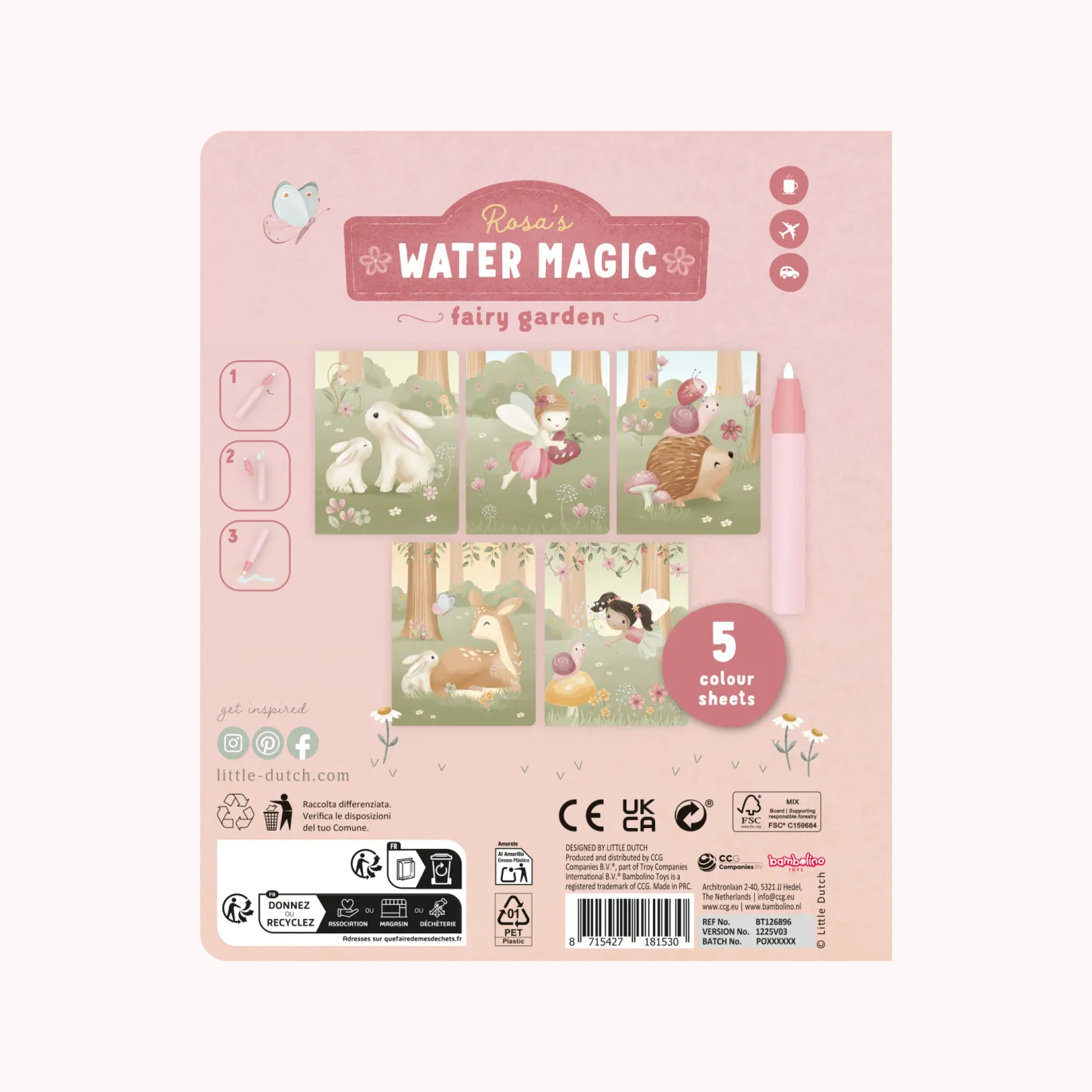 Wasserfarbenbuch Fairy Garden