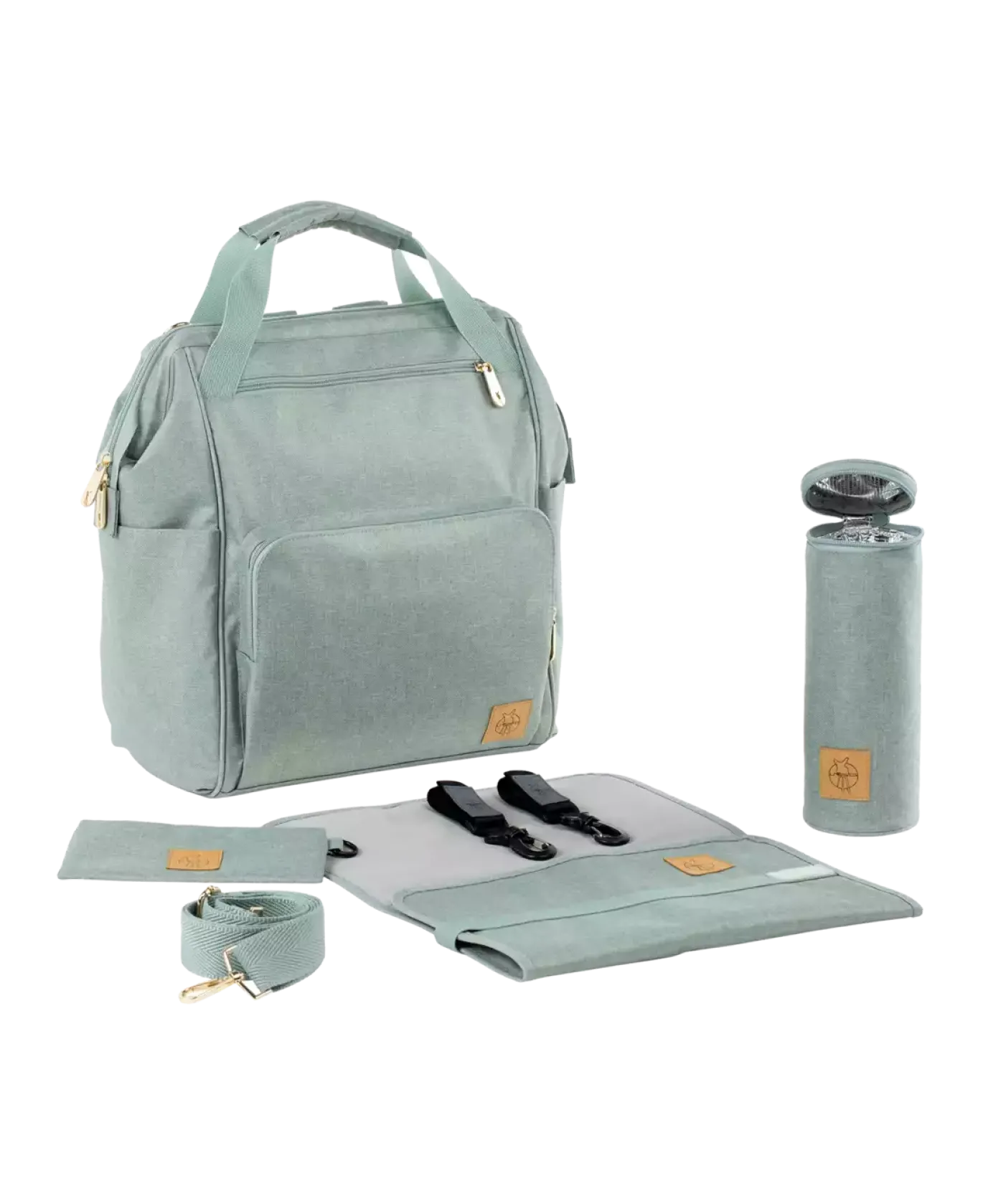 Wickelrucksack Glam Goldie mint