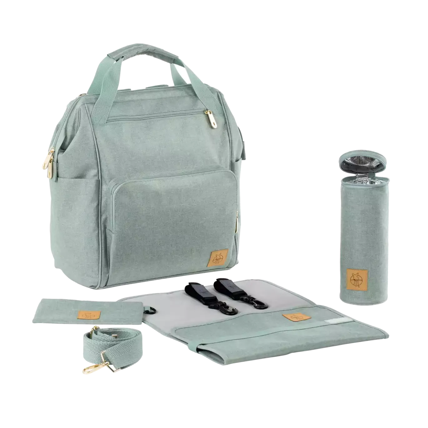 Wickelrucksack Glam Goldie mint