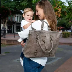 Wickeltasche Helsinki solid taupe