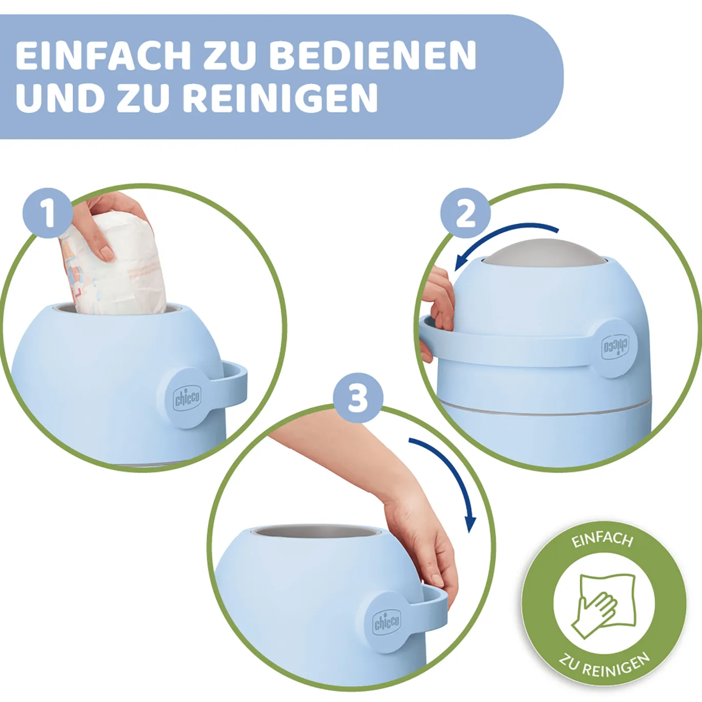 Windeleimer Odour Off Light Blue