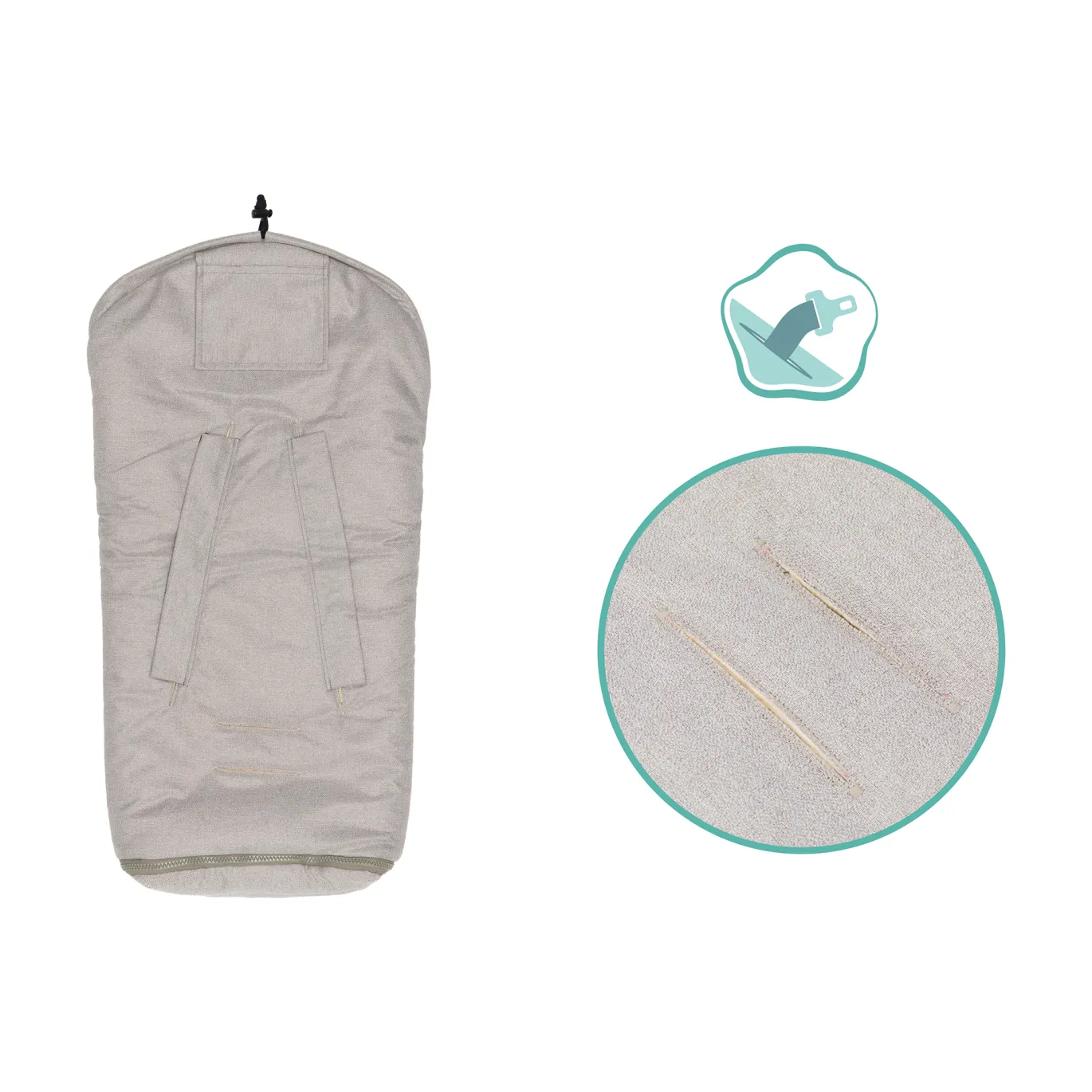 Winterfußsack Frost Champagner