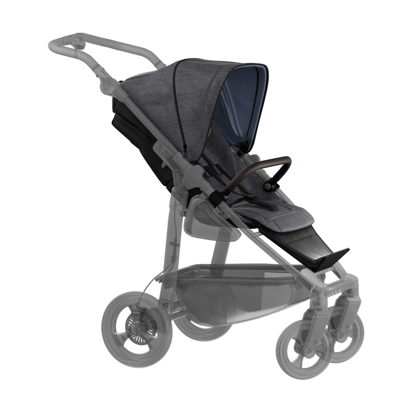 XXL Sportsitz-Einhang Mono Pro Premium Grau