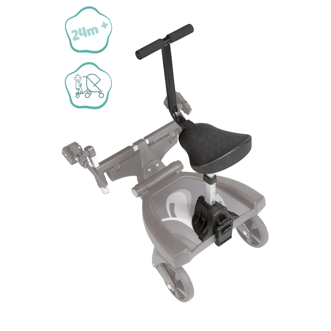 Zusatzsitz für Buggy Board Schwarz