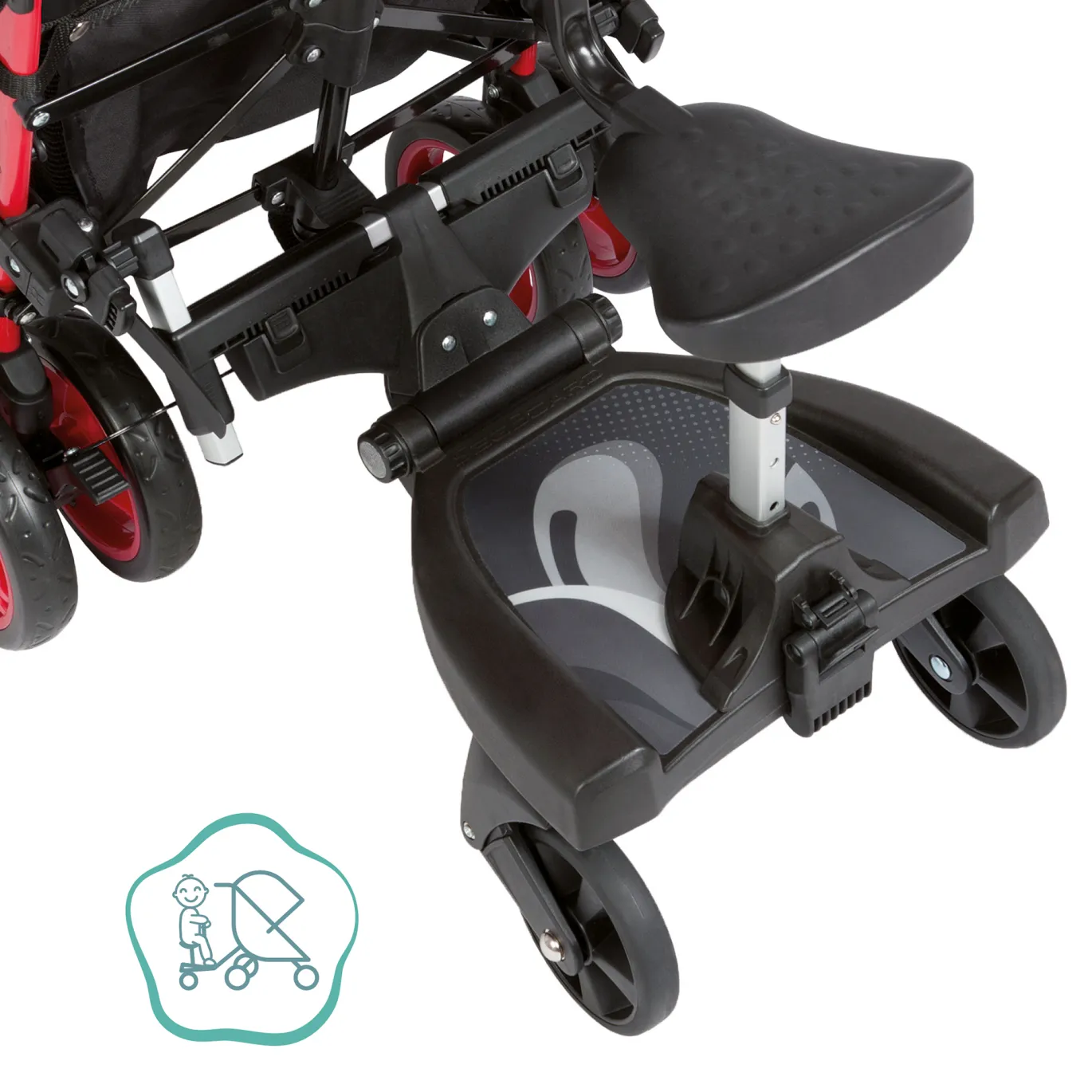 Zusatzsitz für Buggy Board Schwarz